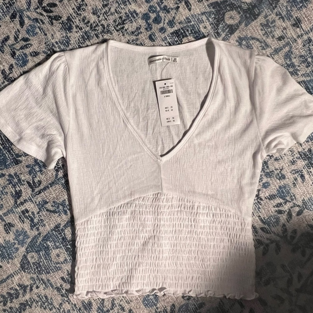 Abercrombie Smocked Flutter Sleeve Top
